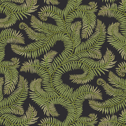 Bombes Fernery Wallpaper - Dark Grey and Green - Josephine Munsey - JMW-100101 - Premier Wallcovering