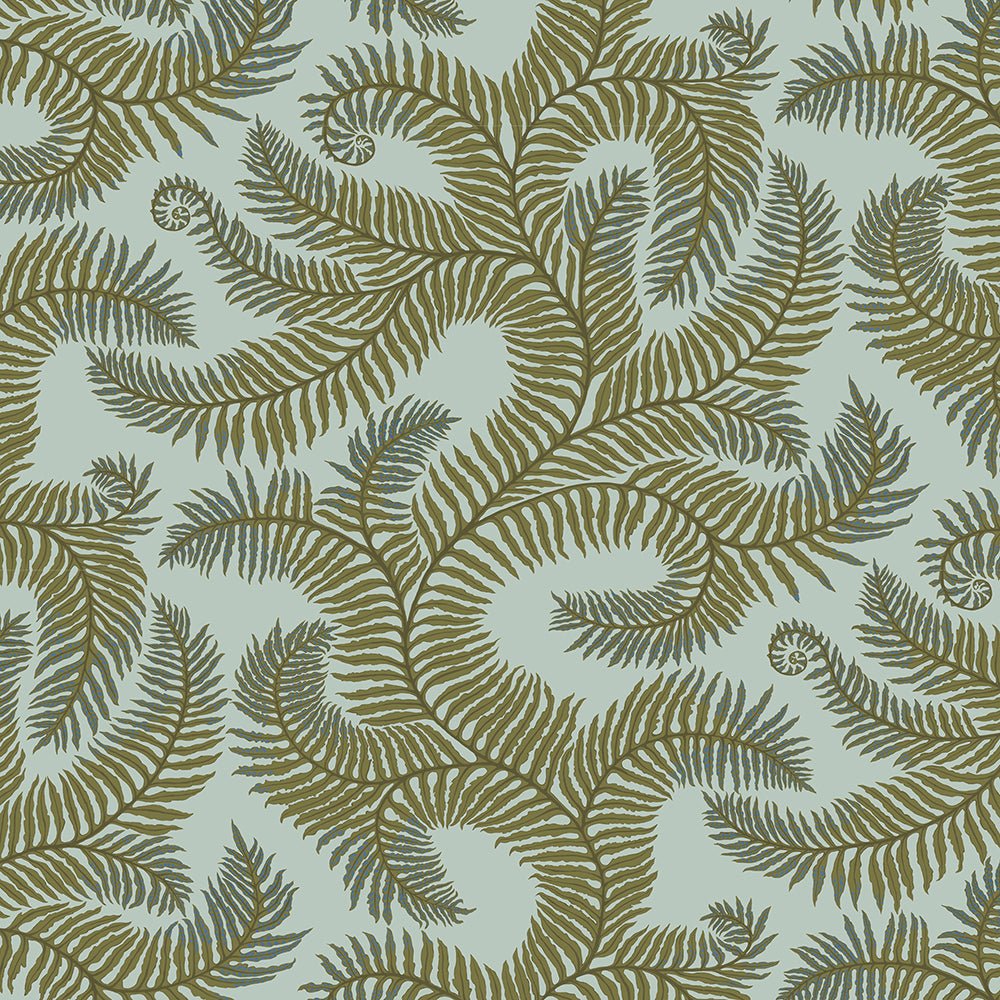 Bombe's Fernery Wallpaper - Olive and Celadon - Josephine Munsey - JMW-100131 - Premier Wallcovering