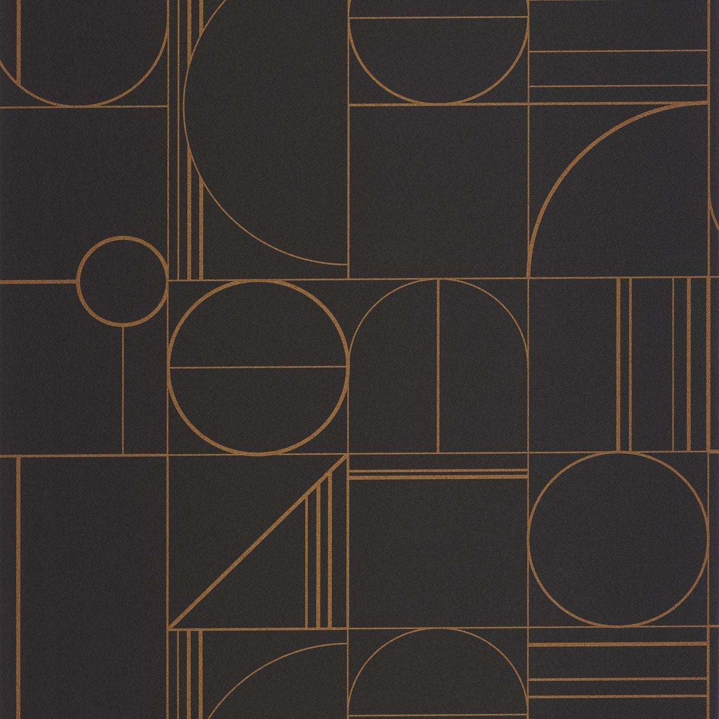 Border Wallpaper - Noir Cuivre - Caselio - 105069426