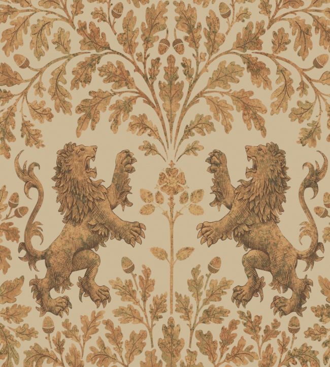 Boscobel Oak Wallpaper - Metallic Gold on Oat - 116/10037 - Cole & Son - Premier Wallcovering
