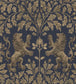 Boscobel Oak Wallpaper - Metallic Gilver on Ink - 116/10039 - Cole & Son - Premier Wallcovering