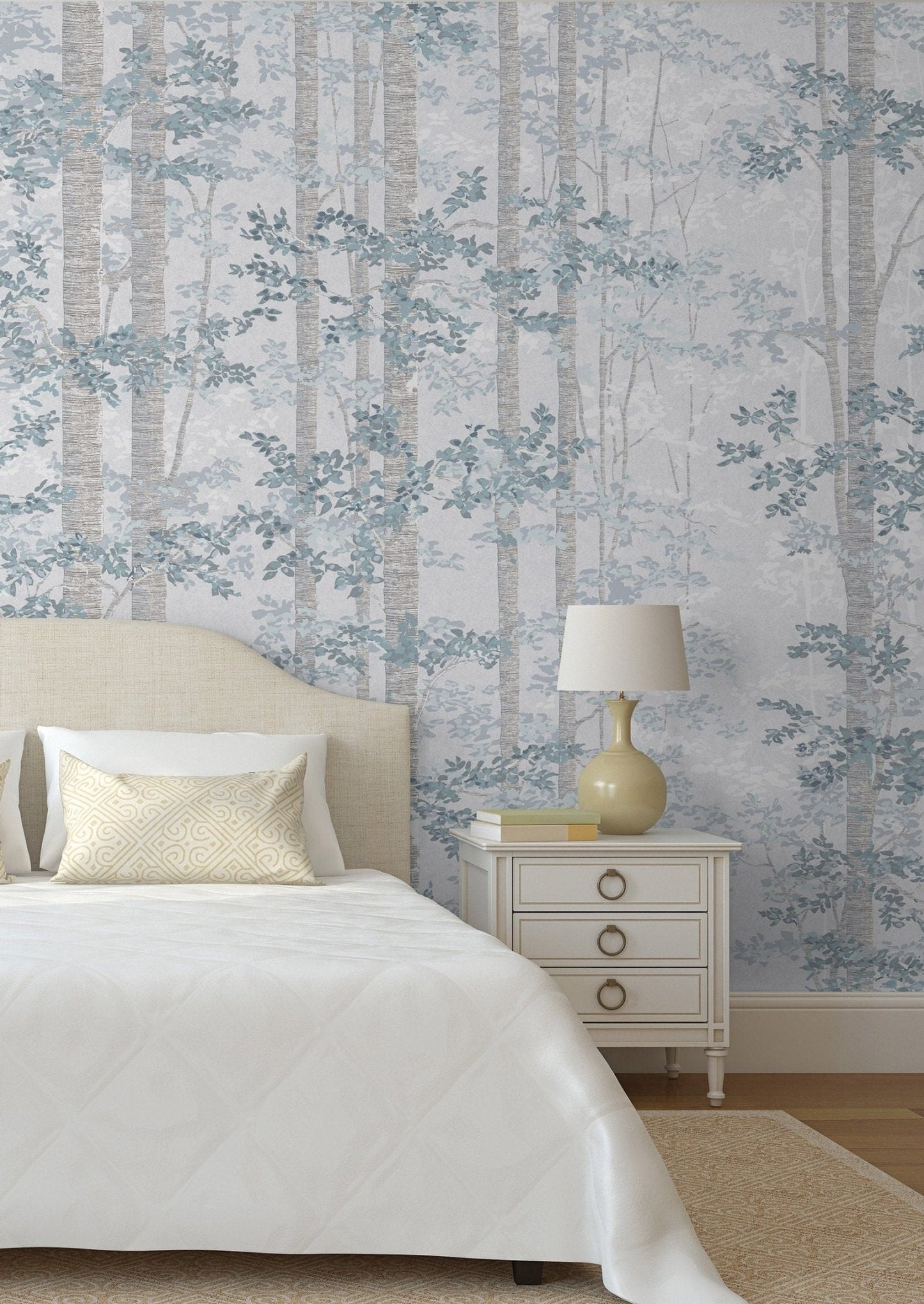 Bosky Wallpaper - Blue Yonder - Lewis & Wood - Premier Wallcovering