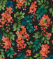 Bougainvillea Wallpaper - Rouge, Leaf Green & Cerulean Sky on Charcoal - 117/6017 - Cole & Son - Premier Wallcovering