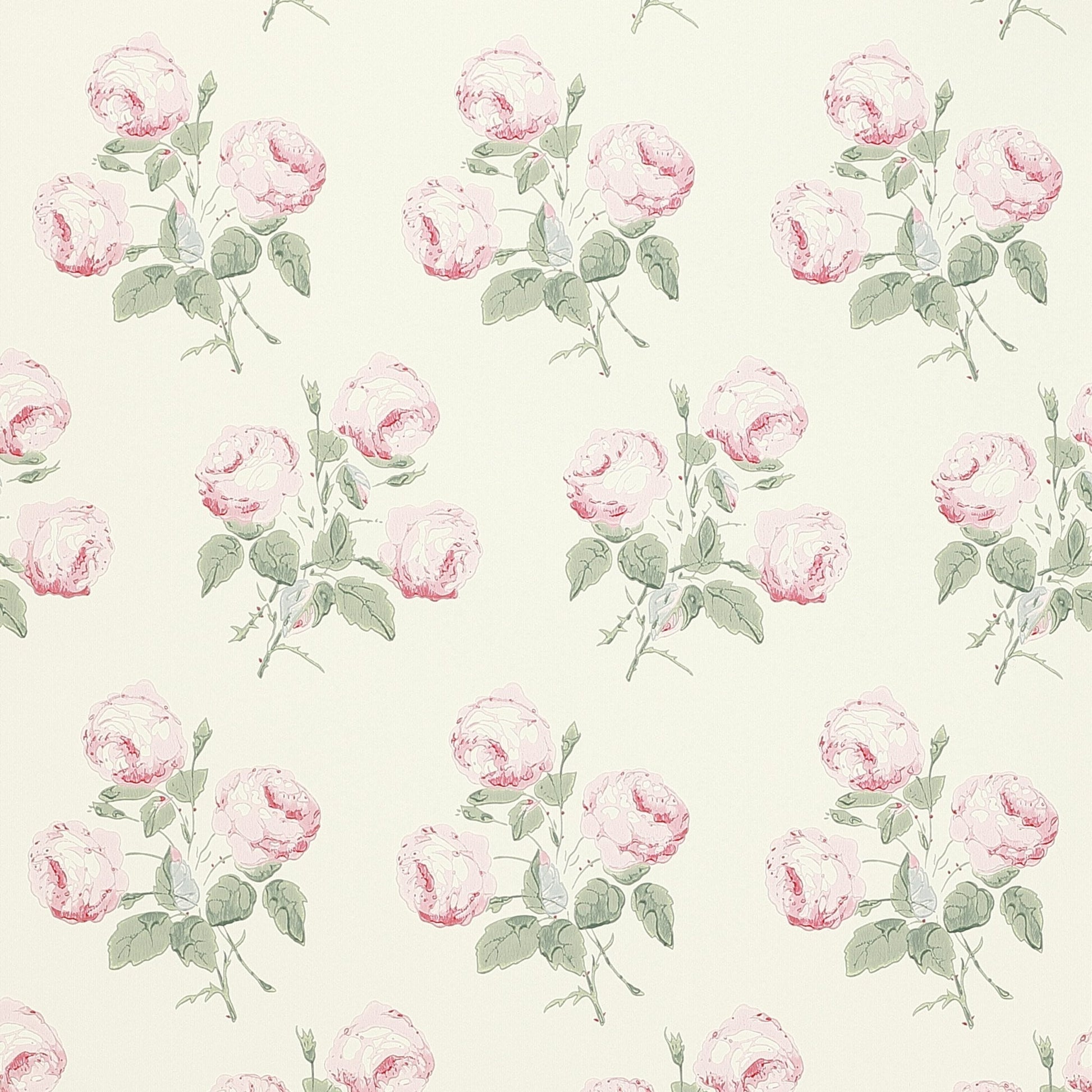 Bowood Wallpaper - Pink/Leaf - Colefax & Fowler - 07401/07 - Premier Wallcovering