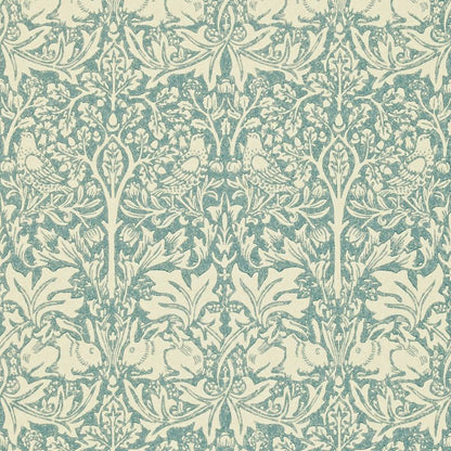 Brer Rabbit Wallpaper - Slate/Vellum - DMORBR103 - Morris & Co
