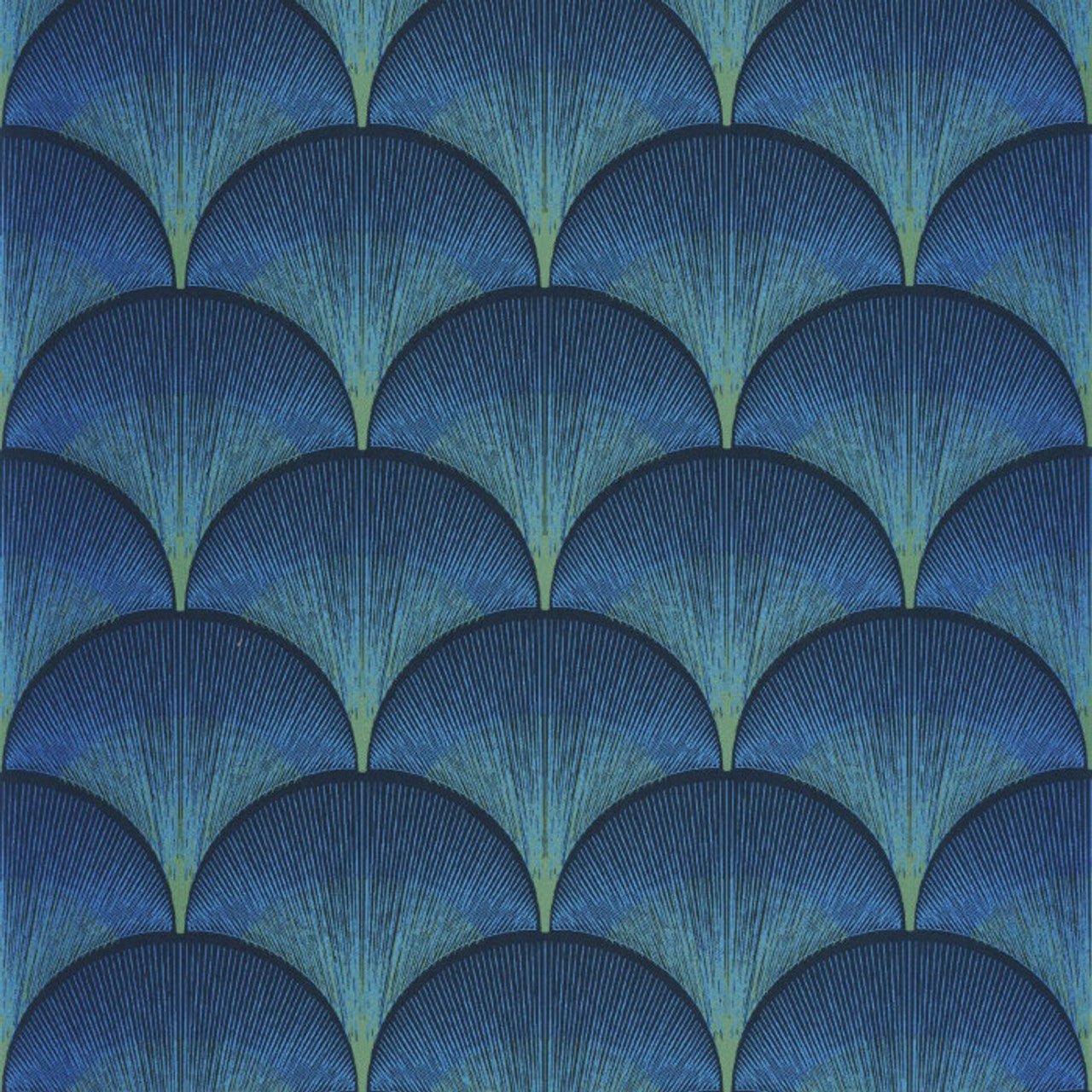 Broadway Twenties Wallpaper - Bleu Indigo - Casadeco - 88666566 - Premier Wallcovering