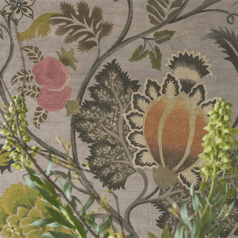 Brocart Decoratif Grasscloth Wallpaper - Sepia - PDG1187/01 - Designers Guild