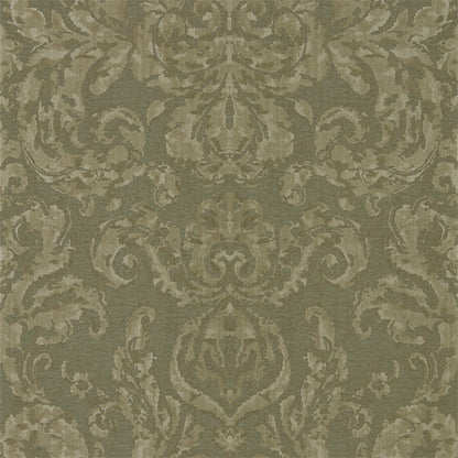 Brocatello Wallpaper - Olivine - ZPAL312680 - Zoffany - Morris Wallpaper