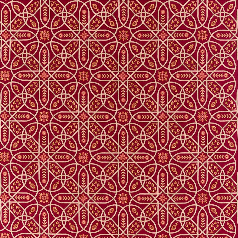 Brophy Embroidery Fabric - Wine - Morris & Co - 236814 - Premier Wallcovering