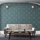 Brophy Trellis Wallpaper - Deep Teal - 216699 - Morris & Co - Premier Wallcovering