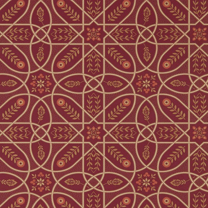 Brophy Trellis Wallpaper - Russet Gold - Morris & Co - 216701 - Morris Wallpaper