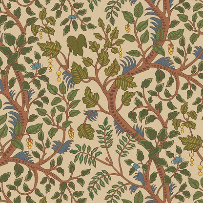 Brushwood Wallpaper - Green and Red - Josephine Munsey - JMW-105001 - Premier Wallcovering