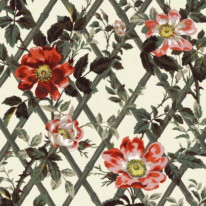 Bryher Rose Wallpaper - Cinnabar - House of Hackney - 1-WA-BRR-DI-XXX-XXX