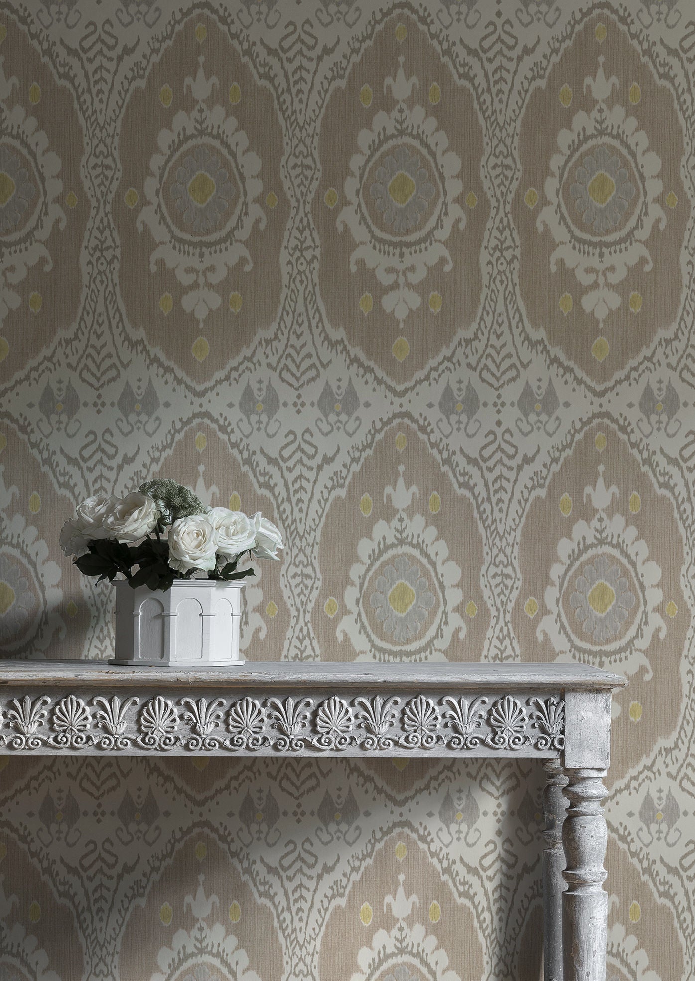 Bukhara Wallpaper - Sugar Almond - Lewis & Wood - Premier Wallcovering
