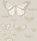 Butterflies & Dragonflies Wallpaper - Metallic Gilver & White on Stone - 103/15064 - Cole & Son - Premier Wallcovering