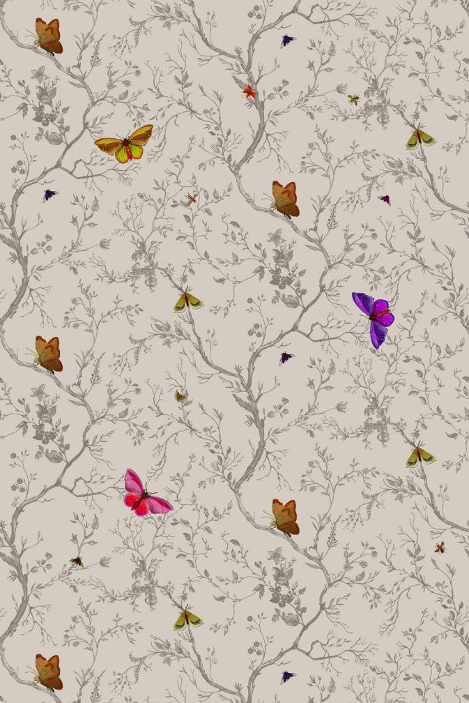 Butterflies Fabric - Original - Timorous Beasties - DIGI/BFL/3012/01 - Premier Wallcovering