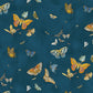 Butterflies Wallpaper - Bright Navy - Josephine Munsey - JMW-104321 - Premier Wallcovering