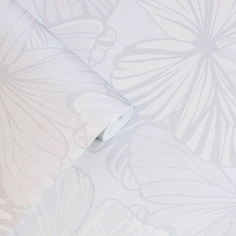 Butterfly Garden Wallpaper - Sugared Grey - Laura Ashley - 118496 - Premier Wallcovering