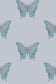 Butterfly Wallpaper - Blues & Silver on Pale Blue - Timorous Beasties - EX/BFLY/4232/06 - Premier Wallcovering
