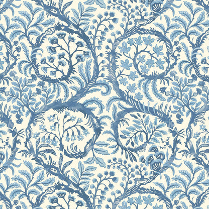 Butterrow Wallpaper - Bright Blue and White - Josephine Munsey - JMW-103131 - Premier Wallcovering