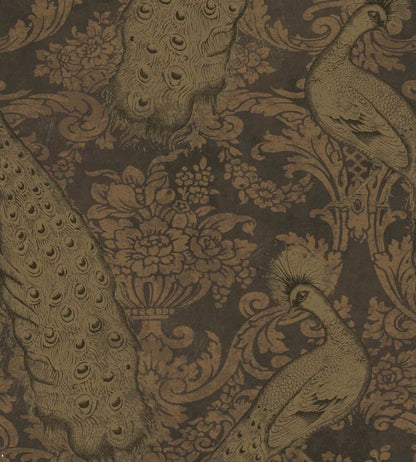 Byron Wallpaper - Metallic Gold & Bronze on Charcoal - 94/7036 - Cole & Son - Premier Wallcovering