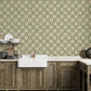 Cabbage Check Wallpaper - Brookes Green and Edge Sand - Josephine Munsey - JMW-102401 - Premier Wallcovering