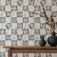 Cabbage Check Wallpaper - Bude Blue - Josephine Munsey - JMW-102441 - Premier Wallcovering