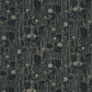 Cactaceae Botanica Wallpaper - Noir - Casadeco - 85929512 - Premier Wallcovering