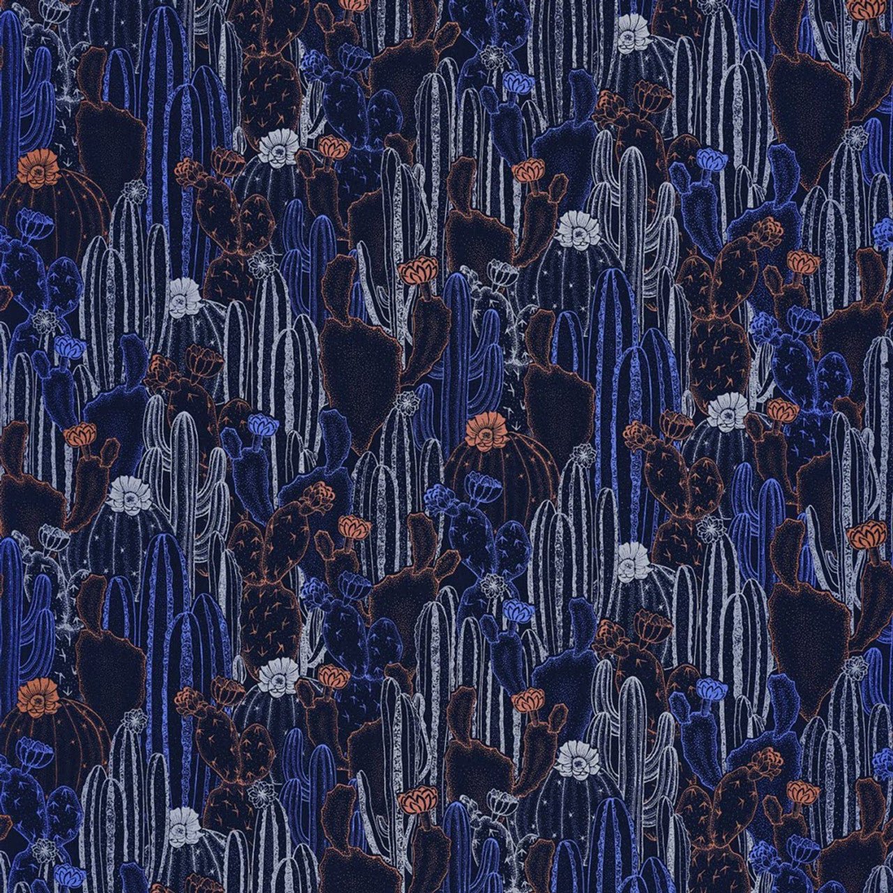 Cactaceae Botanica Wallpaper - Violine - Casadeco - 85925236 - Premier Wallcovering