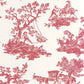 Cadence Les Belles Toiles De Jouy Wallpaper - Rouge Grenat - Casadeco - 201698585 - Premier Wallcovering