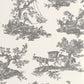 Cadence Les Belles Toiles De Jouy Wallpaper - Noir Fusain - Casadeco - 201699310 - Premier Wallcovering