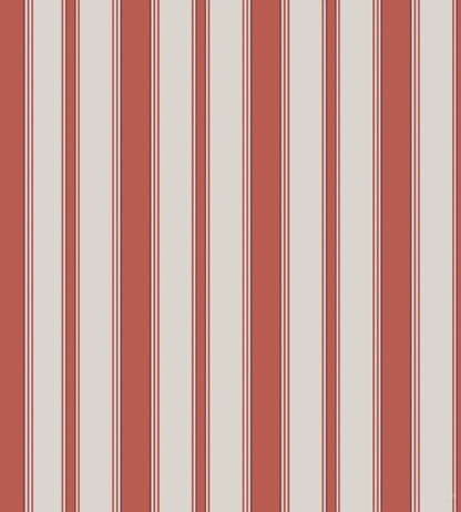 Cambridge Stripe Wallpaper - Red - 96/1001 - Cole & Son - Premier Wallcovering