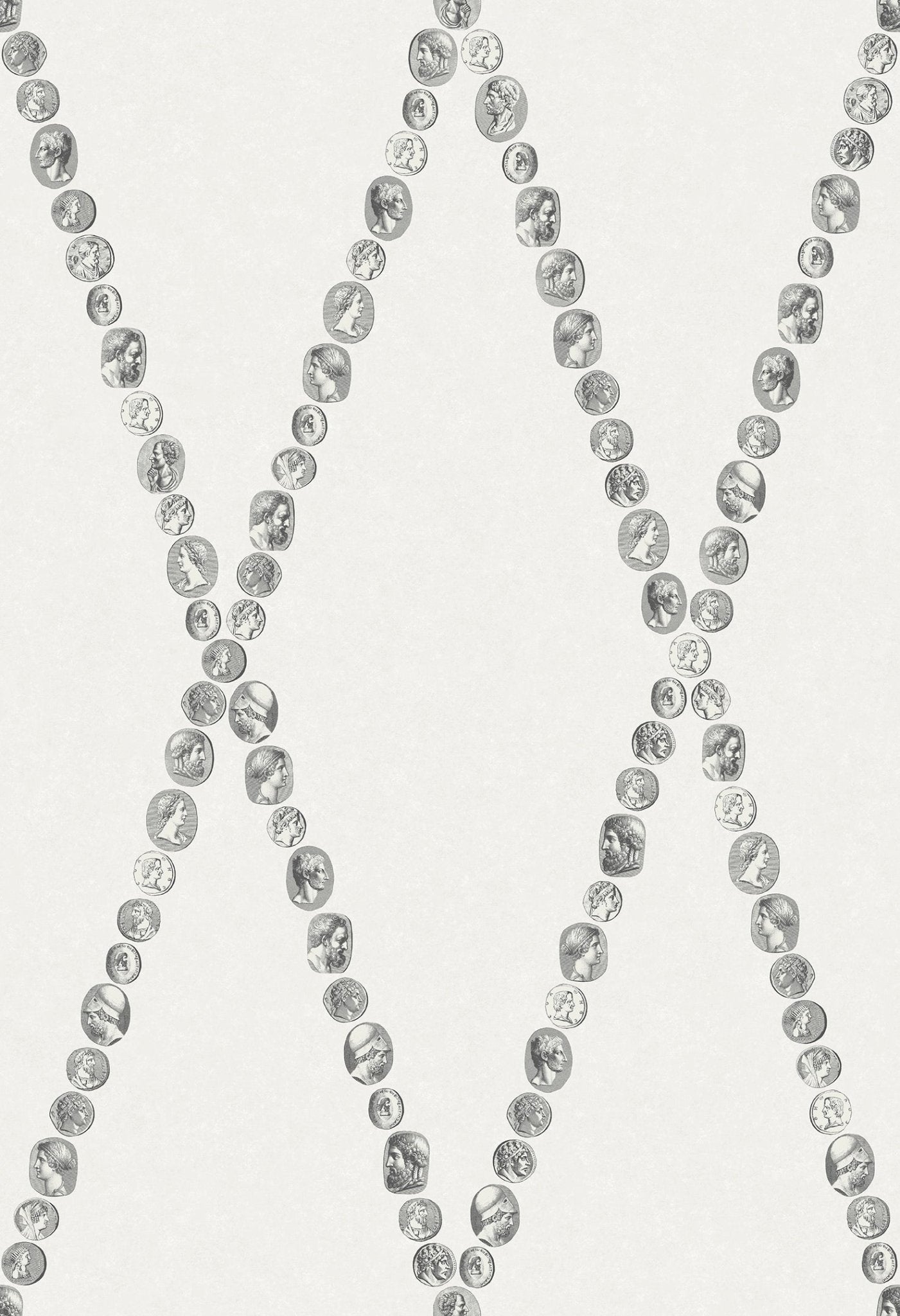 Cammei Wallpaper - Black & White - 123/4021 - Cole & Son - Premier Wallcovering