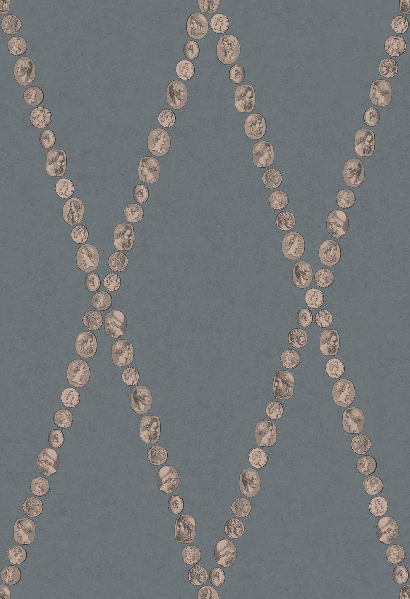 Cammei Wallpaper - Slate & Rose Gold - 123/4020 - Cole & Son - Premier Wallcovering