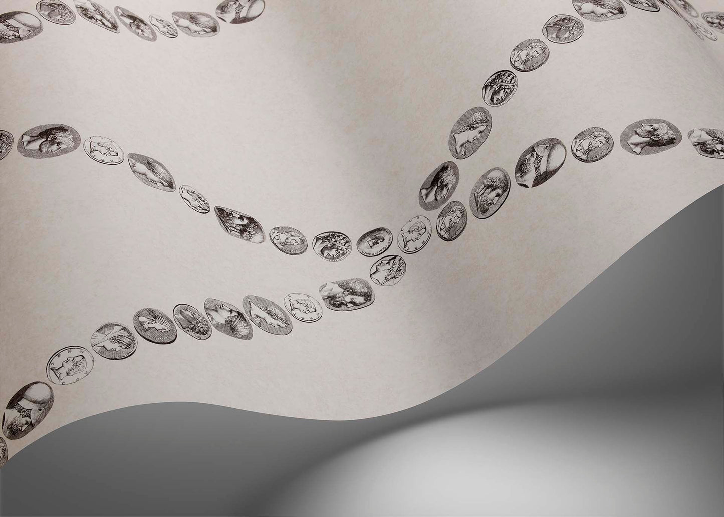 Cammei Wallpaper - Black & White - 123/4021 - Cole & Son - Premier Wallcovering