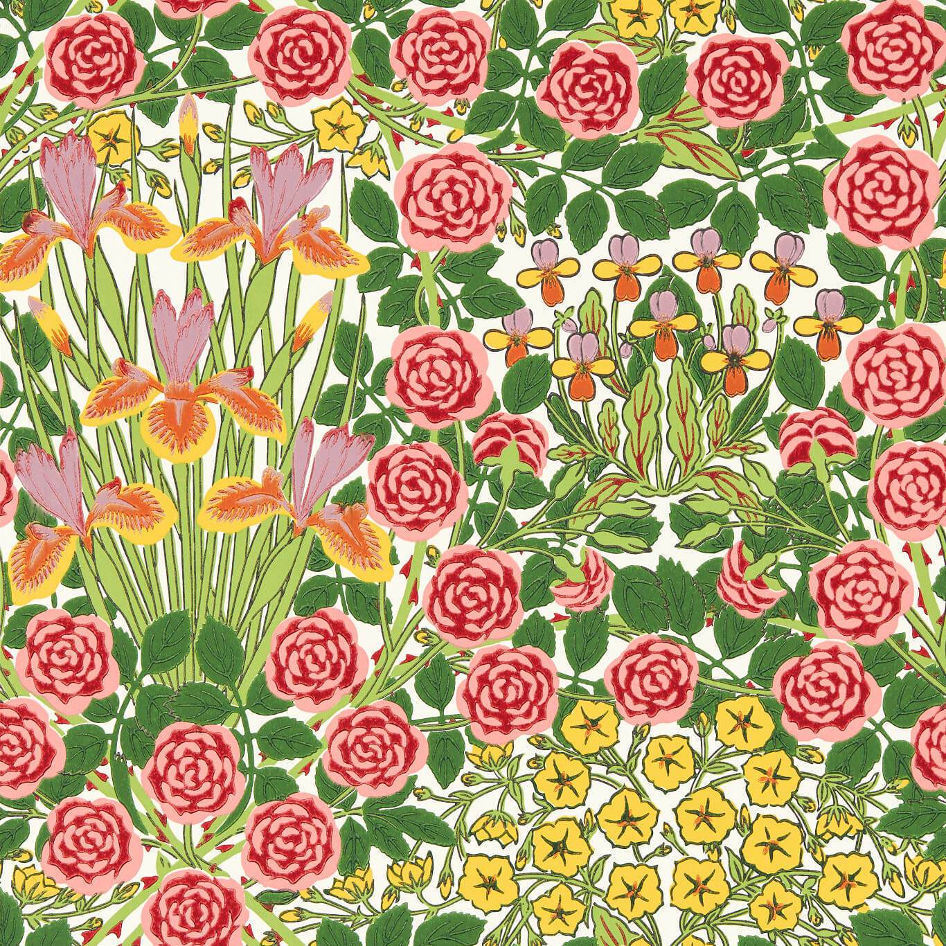 Campanula Wallpaper - Sunburst - 217351 - Morris & Co