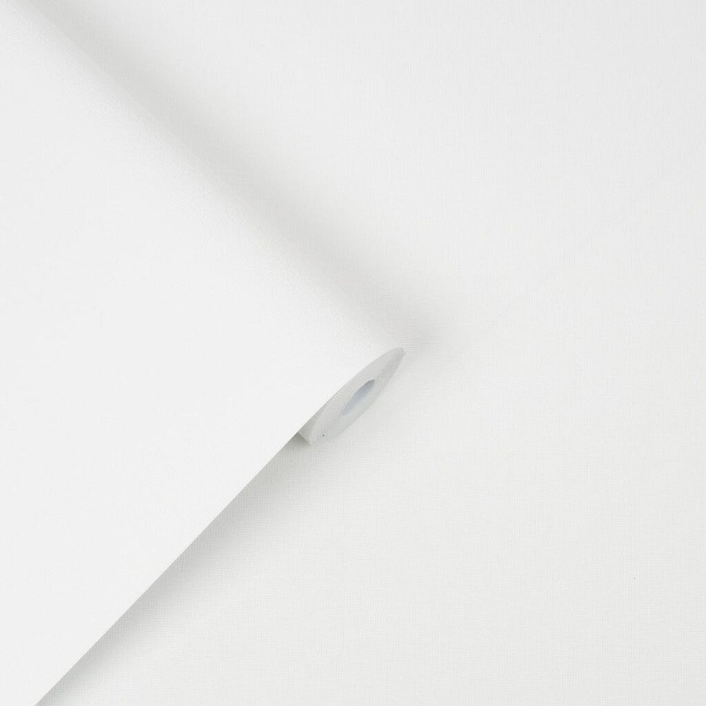 Canvas Paintable Wallpaper - White - Laura Ashley - 113420 - Premier Wallcovering