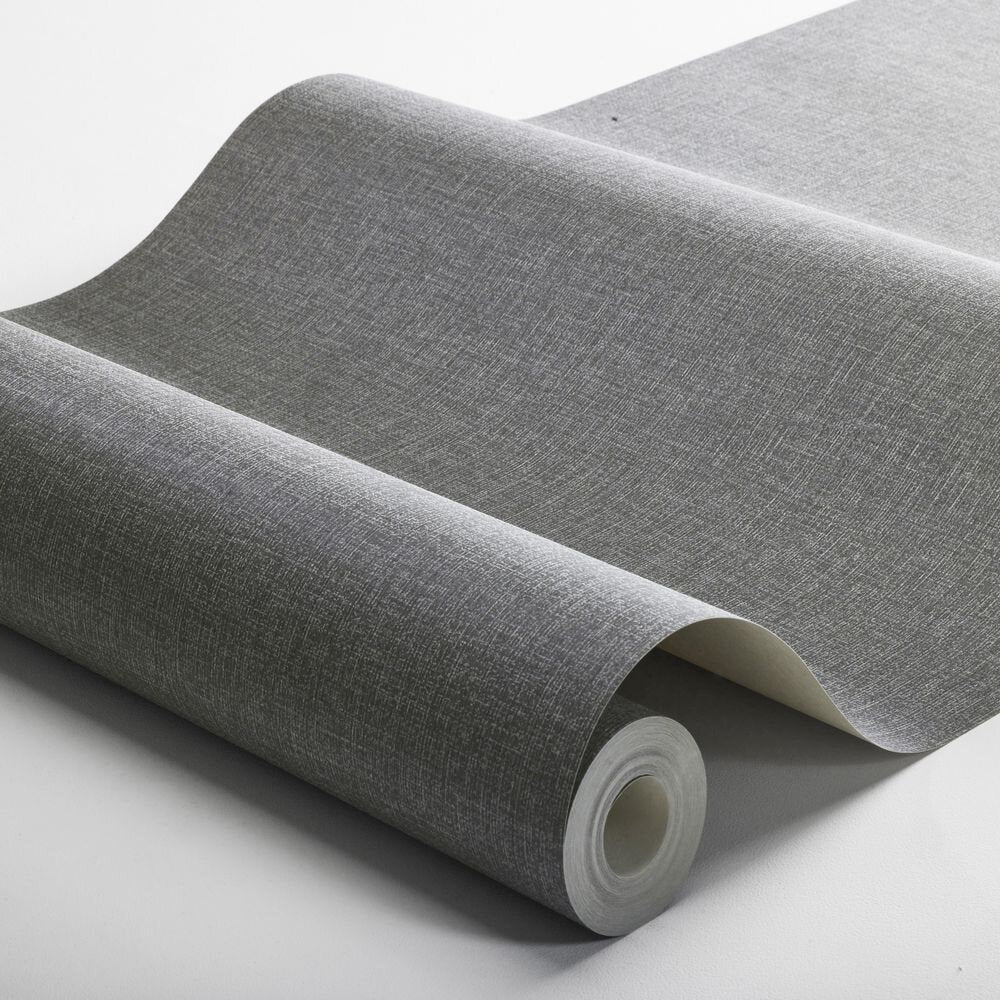 Canvas Wallpaper - Graphite - Boråstapeter - 6119 - Premier Wallcovering