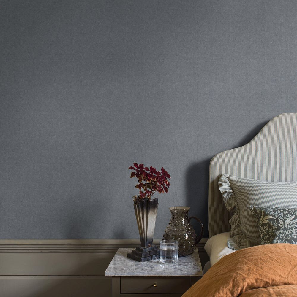 Canvas Wallpaper - Indigo - Boråstapeter - 6134 - Premier Wallcovering