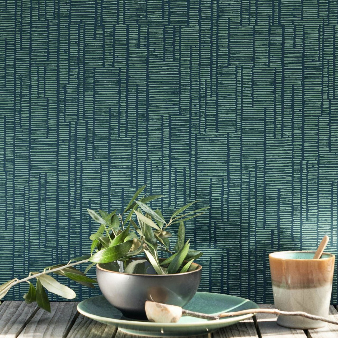 Capri Mediterranee Wallpaper - Terre Cuite - Casadeco - 87443232 - Premier Wallcovering