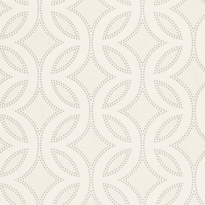 Caprice Wallpaper - Chalk Pearl & Silver - HPOW110594 - Harlequin 