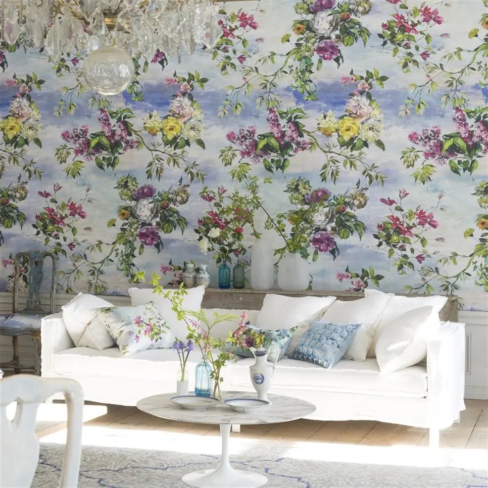 Caprifoglio Wallpaper - Sky - PDG676/01 - Designers Guild