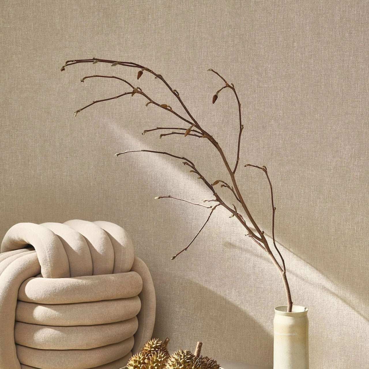 Caractere Matera Wallpaper - Taupe - Casadeco - 201171505 - Premier Wallcovering