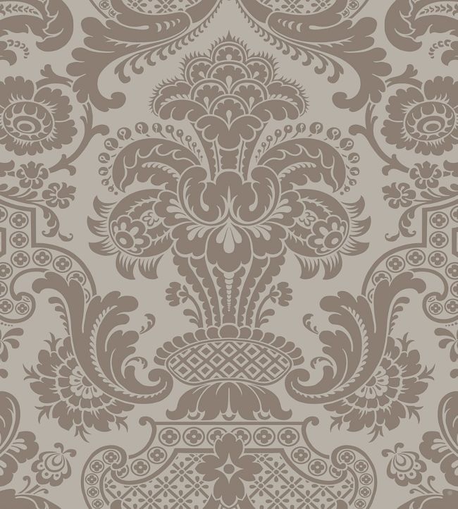 Carmen Wallpaper - Metallic Rose Gold on Dark Taupe - 108/2009 - Cole & Son - Premier Wallcovering