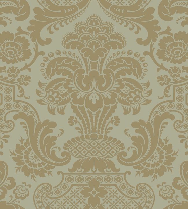 Carmen Wallpaper - Metallic Antique Metallic Gold on Soft Olive - 108/2006 - Cole & Son - Premier Wallcovering
