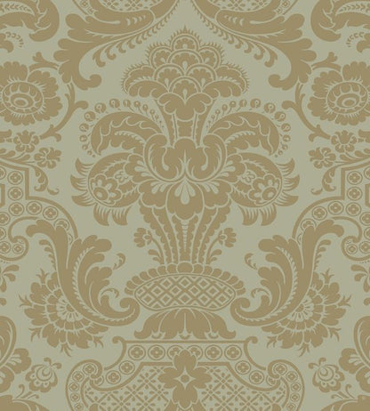 Carmen Wallpaper - Metallic Antique Metallic Gold on Soft Olive - 108/2006 - Cole & Son - Premier Wallcovering