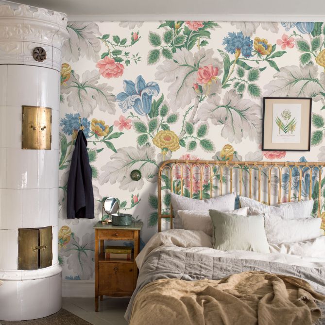 Carnation Garden Wall Mural - Multi - coloured - Boråstapeter - 7236 - Premier Wallcovering