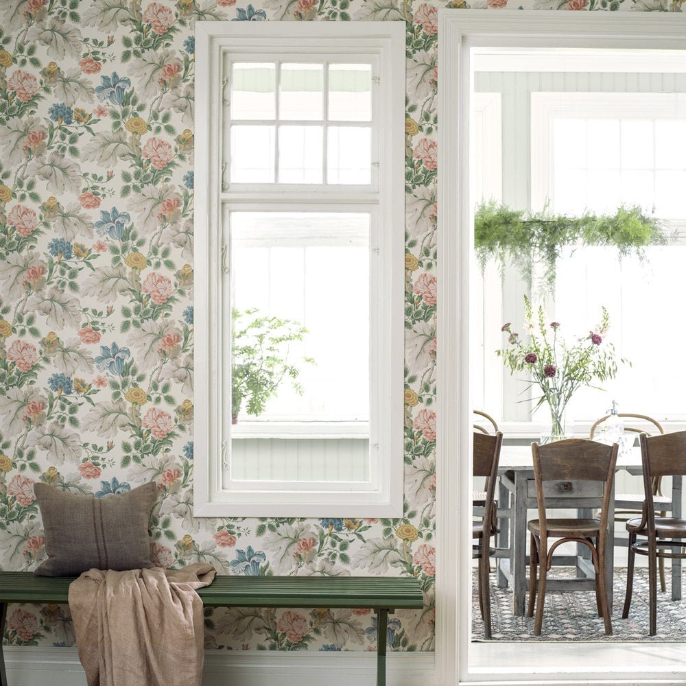 Carnation Garden Wallpaper - Multi - coloured - Boråstapeter - 7235 - Premier Wallcovering