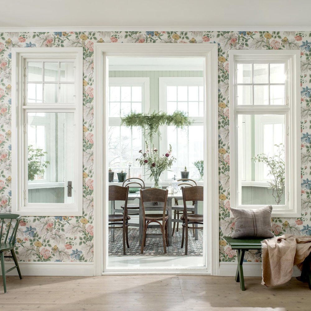 Carnation Garden Wallpaper - Multi - coloured - Boråstapeter - 7235 - Premier Wallcovering