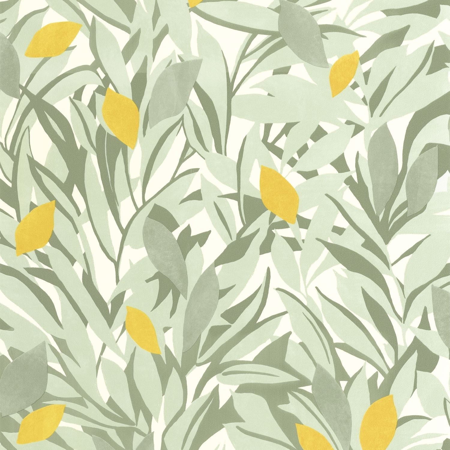 Cassis Wallpaper - Kaki Jaune - Caselio - 105457243